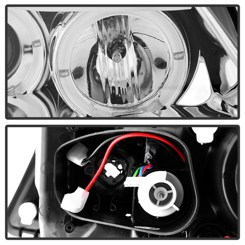 Kies-Motorsports SPYDER Spyder BMW E90 3-Series 06-08 Projector LED Halo Amber Reflctr Rplc Bulb Chrm PRO-YD-BMWE9005-AM-C