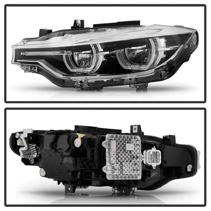 Kies-Motorsports SPYDER Spyder BMW F30 3 Series 4Dr LED Projector Headlights Chrome PRO-JH-BF3012H-4D-LED-C