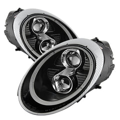Kies-Motorsports SPYDER Spyder Porsche 911 05-09 Projector Headlights Xenon/HID Model- DRL LED Blk PRO-YD-P99705-HID-DRL-BK