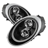 Kies-Motorsports SPYDER Spyder Porsche 911 05-09 Projector Headlights Xenon/HID Model- DRL LED Blk PRO-YD-P99705-HID-DRL-BK