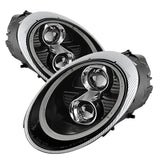 Kies-Motorsports SPYDER Spyder Porsche 911 05-09 Projector Headlights Xenon/HID Model- DRL LED Blk PRO-YD-P99705-HID-DRL-BK