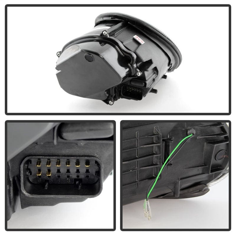 Kies-Motorsports SPYDER Spyder Porsche 911 05-09 Projector Headlights Xenon/HID Model- DRL LED Blk PRO-YD-P99705-HID-DRL-BK