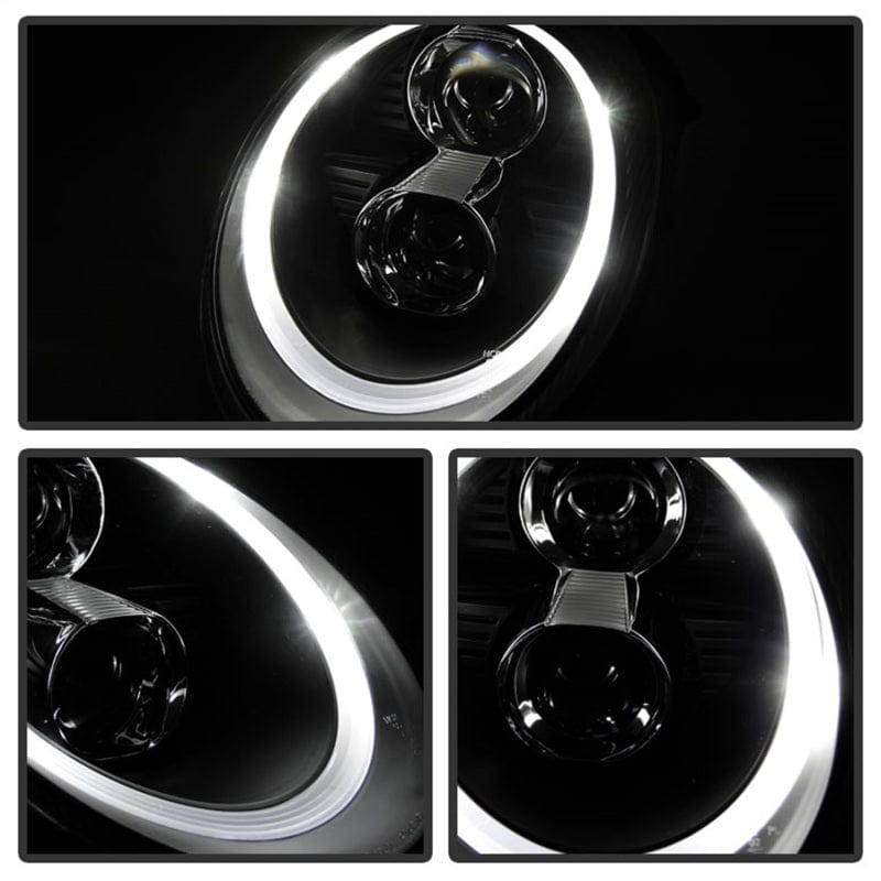 Kies-Motorsports SPYDER Spyder Porsche 911 05-09 Projector Headlights Xenon/HID Model- DRL LED Blk PRO-YD-P99705-HID-DRL-BK