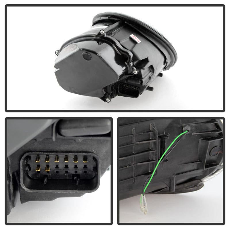 Kies-Motorsports SPYDER Spyder Porsche 911 05-09 Projector Headlights Xenon/HID Model- DRL LED Blk PRO-YD-P99705-HID-DRL-BK