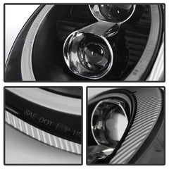 Kies-Motorsports SPYDER Spyder Porsche 911 05-09 Projector Headlights Xenon/HID Model- DRL LED Blk PRO-YD-P99705-HID-DRL-BK