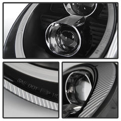 Kies-Motorsports SPYDER Spyder Porsche 911 05-09 Projector Headlights Xenon/HID Model- DRL LED Blk PRO-YD-P99705-HID-DRL-BK