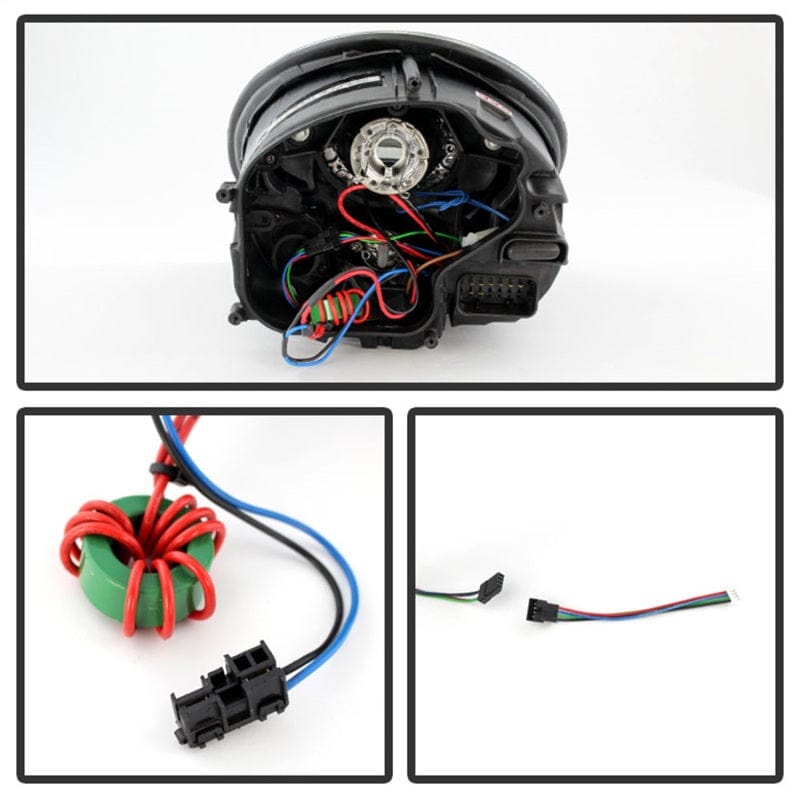 Kies-Motorsports SPYDER Spyder Porsche 911 05-09 Projector Headlights Xenon/HID Model- DRL LED Blk PRO-YD-P99705-HID-DRL-BK
