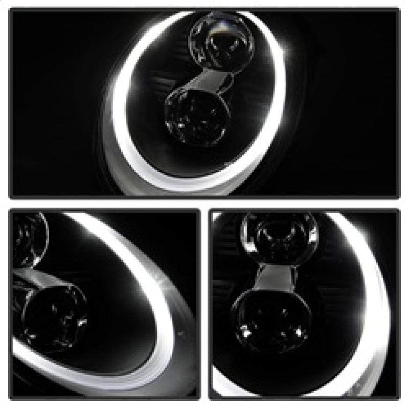 Kies-Motorsports SPYDER Spyder Porsche 911 05-09 Projector Headlights Xenon/HID Model- DRL LED Blk PRO-YD-P99705-HID-DRL-BK