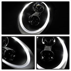 Kies-Motorsports SPYDER Spyder Porsche 911 05-09 Projector Headlights Xenon/HID Model- DRL LED Blk PRO-YD-P99705-HID-DRL-BK