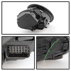 Kies-Motorsports SPYDER Spyder Porsche 911 997 2005-2009 Projector Headlights Halogen Model DRL LED Blk PRO-YD-P99705-DRL-BK