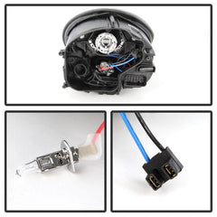 Kies-Motorsports SPYDER Spyder Porsche 911 997 2005-2009 Projector Headlights Halogen Model DRL LED Blk PRO-YD-P99705-DRL-BK