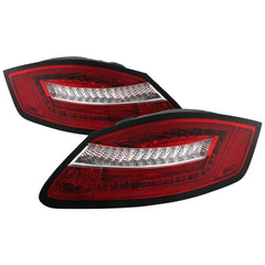 Kies-Motorsports SPYDER Spyder Porsche 987 Cayman 06-08 / Boxster 05-08 LED Tail Lights - Red Clear ALT-YD-P98705-LED-RC