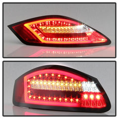 Kies-Motorsports SPYDER Spyder Porsche 987 Cayman 06-08 / Boxster 05-08 LED Tail Lights - Red Clear ALT-YD-P98705-LED-RC