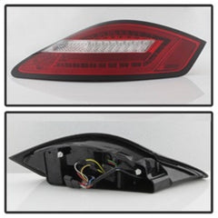 Kies-Motorsports SPYDER Spyder Porsche 987 Cayman 06-08 / Boxster 05-08 LED Tail Lights - Red Clear ALT-YD-P98705-LED-RC
