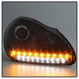 Kies-Motorsports SPYDER Spyder Porsche Cayenne 03-06 Projector Xenon/HID Model- DRL LED Blk PRO-YD-PCAY03-HID-DRL-BK