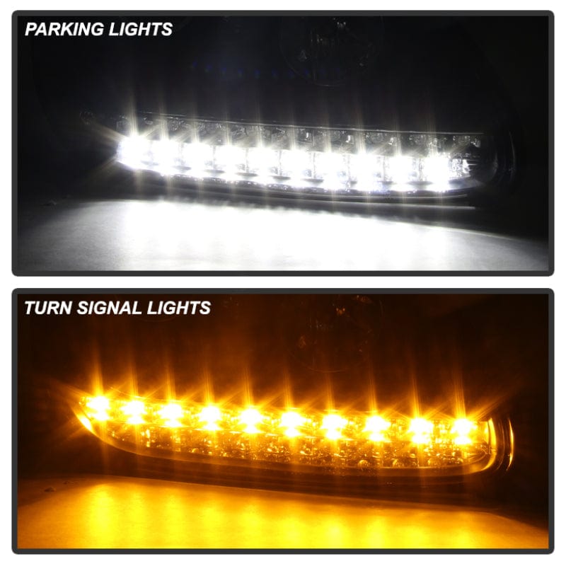 Kies-Motorsports SPYDER Spyder Porsche Cayenne 03-06 Projector Xenon/HID Model- DRL LED Blk PRO-YD-PCAY03-HID-DRL-BK