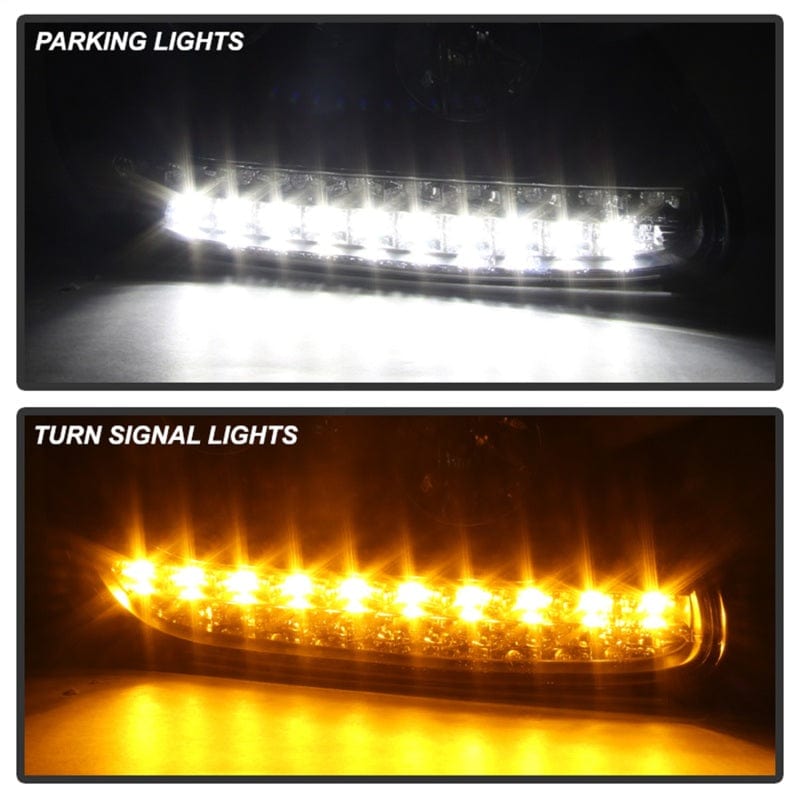 Kies-Motorsports SPYDER Spyder Porsche Cayenne 03-06 Projector Xenon/HID Model- DRL LED Blk PRO-YD-PCAY03-HID-DRL-BK