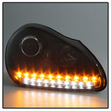 Kies-Motorsports SPYDER Spyder Porsche Cayenne 03-06 Projector Xenon/HID Model- DRL LED Blk PRO-YD-PCAY03-HID-DRL-BK