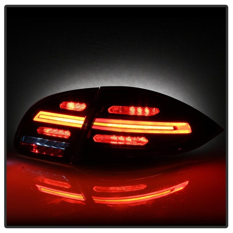 Kies-Motorsports SPYDER Spyder Porsche Cayenne 958 11-14 LED Tail Lights - Sequential Signal - Black