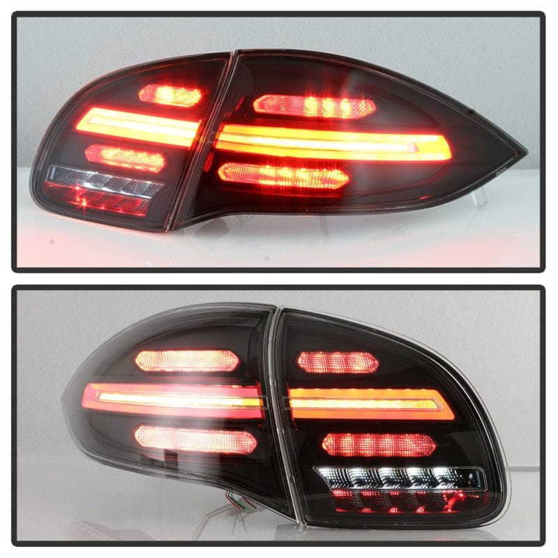 Kies-Motorsports SPYDER Spyder Porsche Cayenne 958 11-14 LED Tail Lights - Sequential Signal - Black