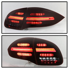 Kies-Motorsports SPYDER Spyder Porsche Cayenne 958 11-14 LED Tail Lights - Sequential Signal - Red Smoke