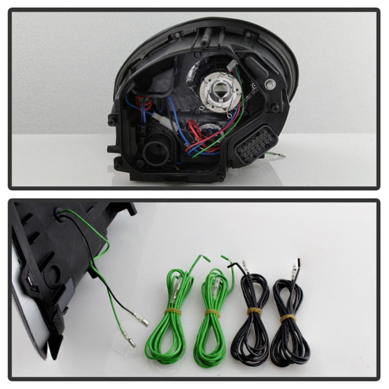 Kies-Motorsports SPYDER Spyder Porsche Cayman 05-08 Headlights - Halogen Model Only - Black PRO-YD-P98705-HID-DRL-BK
