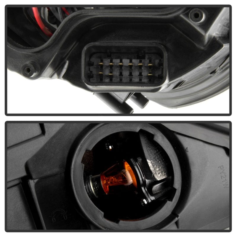 Kies-Motorsports SPYDER Spyder Porsche Cayman 05-08 Headlights - Halogen Model Only - Black PRO-YD-P98705-HID-DRL-BK
