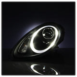 Kies-Motorsports SPYDER Spyder Porsche Cayman 05-08 Headlights - Halogen Model Only - DRL LED - Black PRO-YD-P98705-DRL-BK