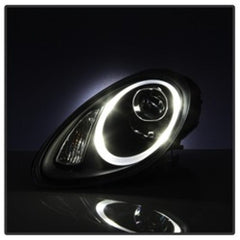 Kies-Motorsports SPYDER Spyder Porsche Cayman 05-08 Headlights - Halogen Model Only - DRL LED - Black PRO-YD-P98705-DRL-BK
