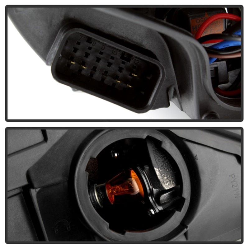 Kies-Motorsports SPYDER Spyder Porsche Cayman 05-08 Headlights - Halogen Model Only - DRL LED - Black PRO-YD-P98705-DRL-BK