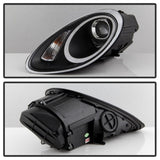 Kies-Motorsports SPYDER Spyder Porsche Cayman 05-08 Headlights - Halogen Model Only - DRL LED - Black PRO-YD-P98705-DRL-BK