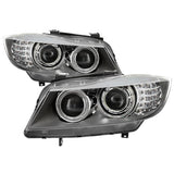 Kies-Motorsports SPYDER xTune 08-13 BMW 3-Series E90/E91 4DR OEM Style Halogen Proj Headlights -Blk (PRO-JH-BE9009-AM-BK)