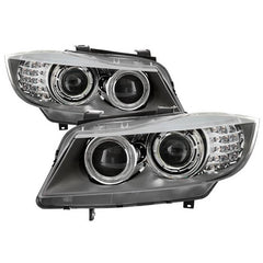 Kies-Motorsports SPYDER xTune 08-13 BMW 3-Series E90/E91 4DR OEM Style Halogen Proj Headlights -Blk (PRO-JH-BE9009-AM-BK)