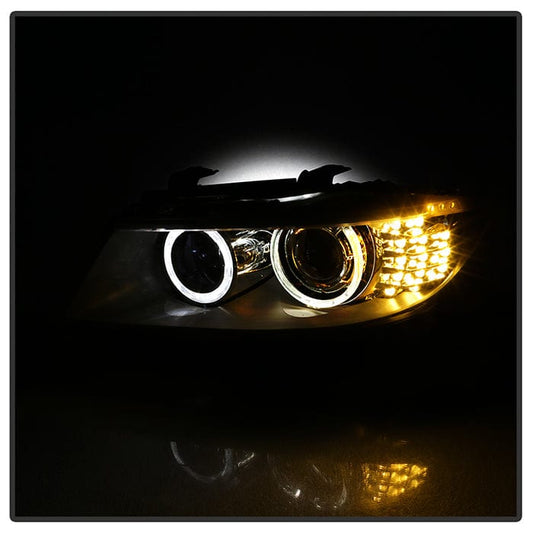 Kies-Motorsports SPYDER xTune 08-13 BMW 3-Series E90/E91 4DR OEM Style Halogen Proj Headlights -Blk (PRO-JH-BE9009-AM-BK)