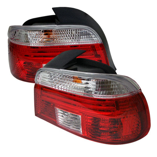 Kies-Motorsports SPYDER Xtune Bmw E39 5-Series 97-00 Tail Light Red Clear ALT-CI-BE3997-RC