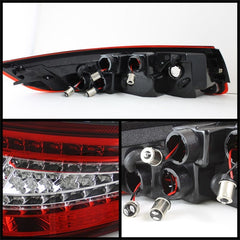 Kies-Motorsports SPYDER Xtune Porsche 911 997 05-08 LED Tail Lights Red Clear ALT-ON-P99705-LED-RC