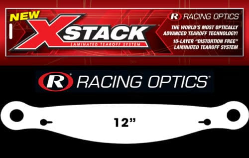 Kies-Motorsports Stilo STILO 10253C HELMET TEAR-OFFS - ST5 W/O ZYLON PANEL - 2MM - CLEAR - PACK OF 30