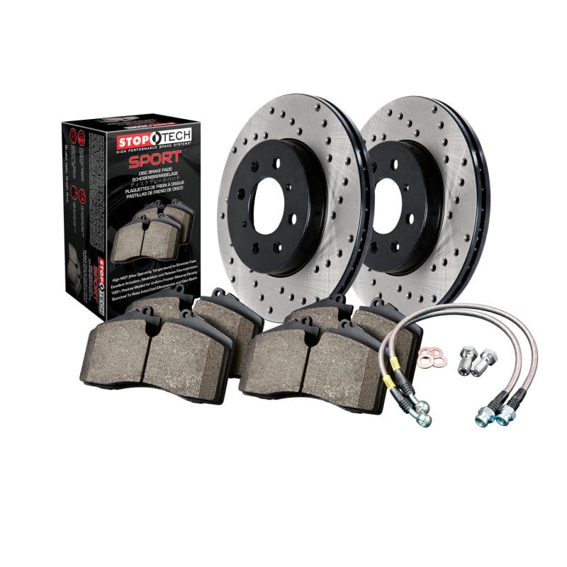 Kies-Motorsports Stoptech Sport Axle Pack Drilled Rotor, Front