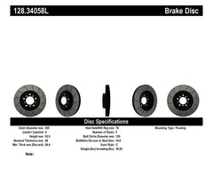 Kies-Motorsports Stoptech StopTech 01-06 BMW M3 Drilled Left Front Rotor