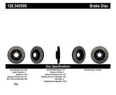 Kies-Motorsports Stoptech StopTech 01-06 BMW M3 Drilled Right Front Rotor