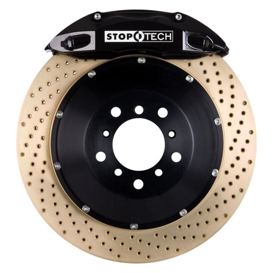 Kies-Motorsports Stoptech StopTech 05-10 Porsche 911 Carrera S (997) Front BBK ST-40 Caliper Black / 2pc Zinc Drilled 355x32mm