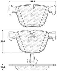 Kies-Motorsports Stoptech StopTech 06-10 BMW 550i/650i / 08-10 535i / 00-05 Bentley Arnage Street Select Rear Brake Pads