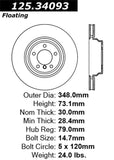 Kies-Motorsports Stoptech Stoptech 07-09 BMW 335 Series Front Premium High Carbon Cryo Brake Rotor