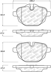 Kies-Motorsports Stoptech StopTech 11-17 BMW X3 Street Performance Rear Brake Pads