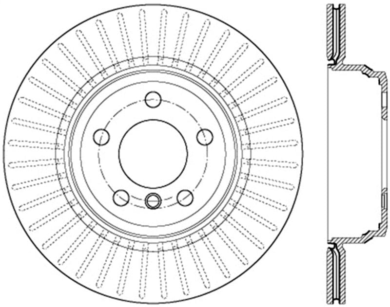 Kies-Motorsports Stoptech StopTech 12-16 BMW 335i Slotted & Drilled Rear Right Rotor