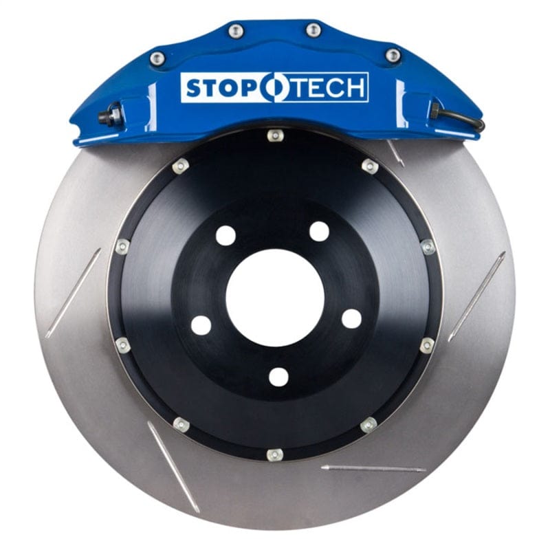 Kies-Motorsports Stoptech StopTech 2006 BMW M3 Front BBK w/ Blue ST-60 Calipers Slotted 355x32mm Rotors Pads & SS Lines