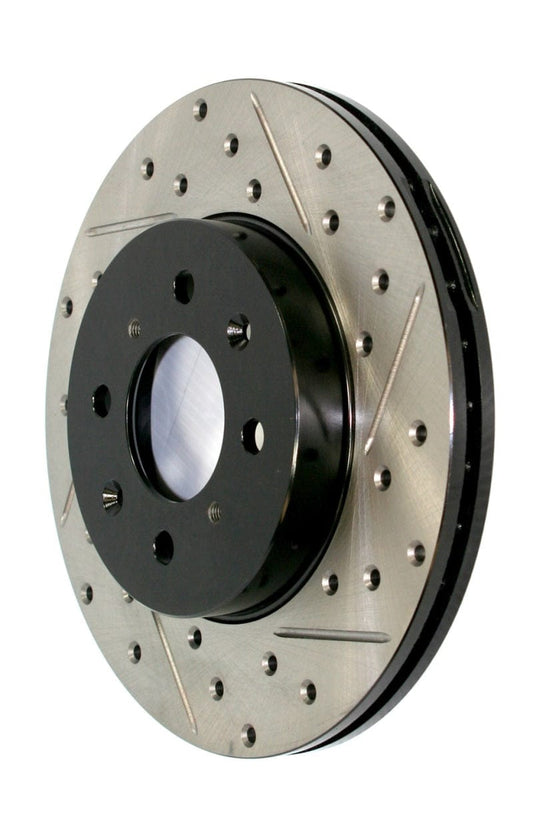 Kies-Motorsports Stoptech StopTech 2013+ BMW F30 3-Series Right Slotted & Drilled Sport Brake Rotor - Rear