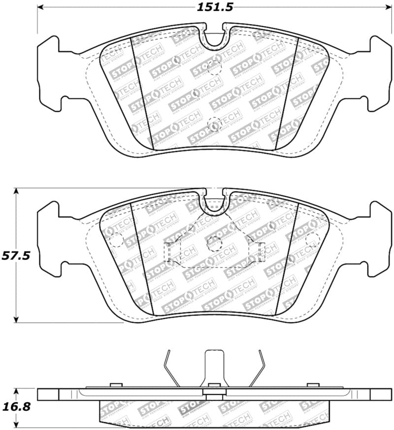 Kies-Motorsports Stoptech StopTech 96-02 BMW Z3 / 03-08 Z4 / 97-00 323 Front Brake Pads