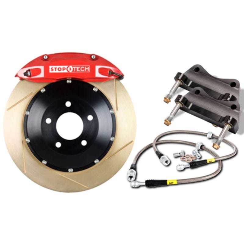 Kies-Motorsports Stoptech StopTech BBK 01-07 BMW M3 (E46) Front ST-40 Red Caliper Zinc Slotted 332x32 Rotors