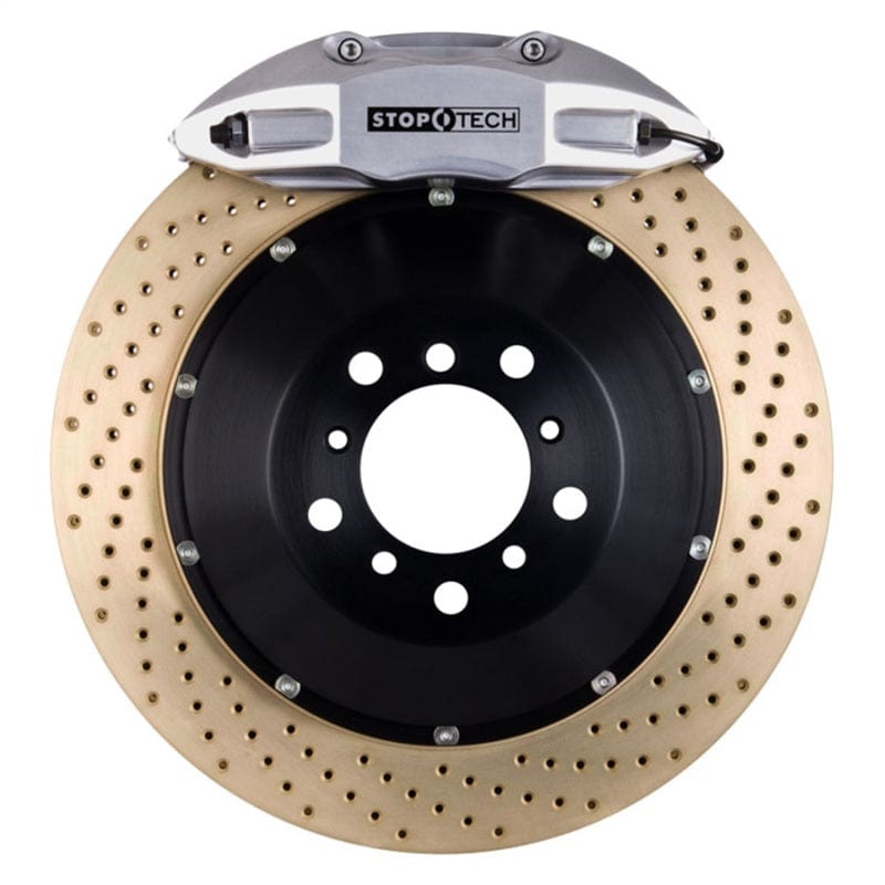 Kies-Motorsports Stoptech StopTech BBK 14-15 BMW M3 / M4 Rear Silver ST-40 Calipers 380x32 Zinc Drilled Rotors